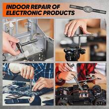 42 In 1 Magnetic Screwdriver Set, Multi Bit Combination Ratchet Screwdriver Set Portable Repair Kit Gifts Furniture, Computer, And - Xám - Xem 3