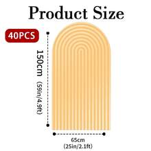 1 szt. 50*120 cm/65*150 cm/80*180 cm/100*180 cm/100*200 cm/120*220 cm 2D płaskie, łukowe tło pokrywa elastyczna tkanina tło pokrywa idealna na baby shower, przyjęcie urodzinowe, tort i strefę zdjęć portretowych (stojak nie jest dołączony), materiał poliestrowy, tło na imprezę