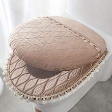 2pcs/Set Thickened Toilet Seat Cover, Universal Toilet Seat Cushion, All Season Use, Wedding Toilet Seat Cover, Universal Seat Cover, Red Wedding Toilet Seat Cover For Ramadan - Multicolor - View 1