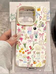 1pc Watercolor Floral Pattern Soft Protective Phone Case, Waterproof Anti-Drop Anti-Slip, Compatible With Apple And Phones Shockproof Scratch Resistant - Kiểu 1 (1 cái) - Xem 1