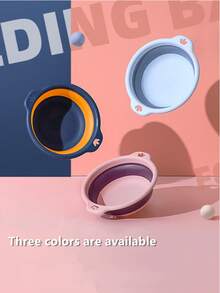 Foldable Wash Basin, Round Folding Sink, Space-Saving Plastic Folding Wash Basin, Multi-Purpose Portable Wash Basin, Suitable For Washing Dishes, Camping, Laundry, Essential For Back To School Season - Multicolor - View 8