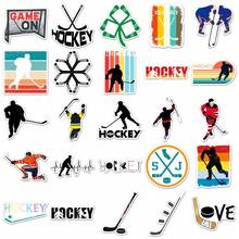 50pcs Hockey Themed Stickers Cartoon Sports Decals Hockey Gifts Hockey Stickers Sports Stickers For Water Bottle, Hydroflask, Guitar, Luggage, Phone, Case, Laptop, Skateboard, Gift