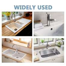 10pcs Stainless Steel Sink Overflow Cover, Decorative Sink Drain Cover With Knob, Leak-Proof And Easy To Install Bathroom And Kitchen Sink Overflow Plug, Modern Sink Accessories Bathroom Accessories Bathroom Tools - Multicolor - View 7