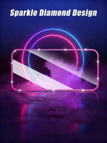 2pcs Pink Glitter Film, High-Definition Tempered Glass Screen Protector, Anti-Sweat, Shatterproof, Anti-Theft, Compatible With IPhone11/12/13/14/15/16/16Plus/16Pro/16Promax/16e/17/17 Air/17 Pro/17 Pro Max - Clear - View 9