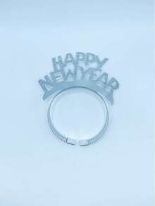 شريط رأس لحفلة رأس السنة الجديدة 2026، شريط رأس للصور التذكارية، مشبك شعر مزين بالبودرة الذهبية