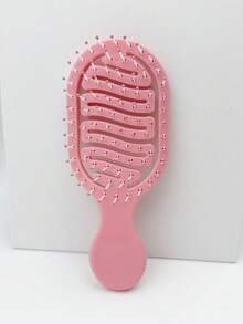 1支装小型粉色镂空便携式美发造型梳，发刷，梳子，美发工具，美发产品及配件，适用于理发店、美容院、返校季、旅行度假等场合，女士必备，梳子，解结梳，球形梳，迷你发梳套装，木质梳子，后梳，发刷，边缘梳，发梳套装，梳子，发刷，理发师 - 粉色 - 查看 9