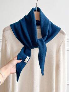 1条三角围巾，100%羊毛，女士头巾，针织围巾，多功能保暖针织围巾，适合搭配连衣裙 - 100% Wool - 查看 13