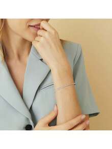 VOLUKA 2.0毫米网球手链，18K白金/黄金镀层，2毫米圆形立方氧化锆经典网球手链 - 彩色 - 查看 9