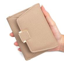 Solid Color Short Wallet For Students, Minimalist Compact Bifold Wallet, Fashion Card Holder, Multi-Function Coin Purse Clutch - Multicolor - View 6
