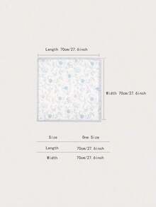 1 Pc Simple Print 70 Square Scarf, Women Bandana Style Waist Tie Accessory Or Wrap, Fashionable Scarf Women, Spring Dress - Màu Xám nhạt - Xem 2