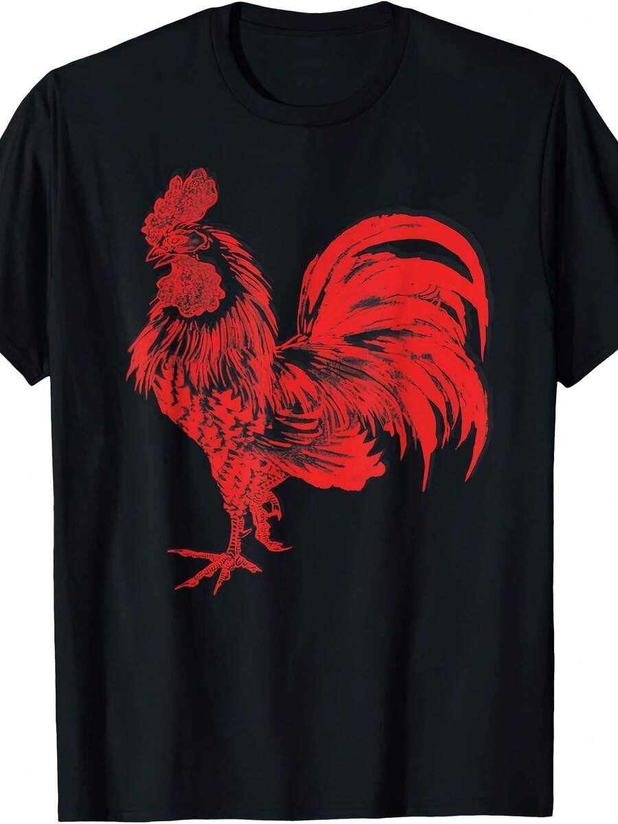 S Red Rooster Shirt Y Vintage Rooster Tee T-Shirt - 款式18 - 查看 1