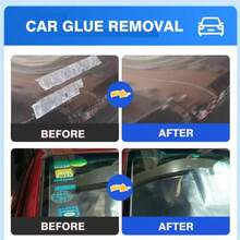 粘合剂去除剂，溶解汽车玻璃和油漆上的粘合剂，轻松去除胶水、标签、贴纸残留物，便携式喷雾粘合剂去除套装 - 100ml - 查看 6