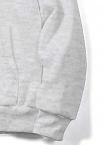 2025Women's Autumn Winter Casual Hoodie With Cute Duck & "Got Any Grapes?"Graphic Print, White Geometric Pattern Pullover, Front Pockets, Machine Washable Regular Fit Long Sleeve SweatshirtSoft And Breathable - Màu be - Xem 8