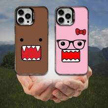 Funda de Teléfono Domo-Kun Linda para 17,16,15,14,13,12,11,Pro,Max,Plus, Anticaída Negra Mate Dura - z8 - Ver 1