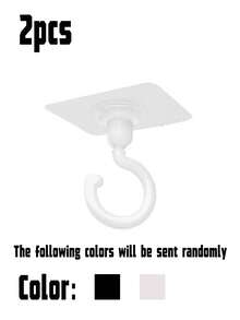 360-Degree Rotating Nnail Seamless Hook, Perforation-Free Large Mosquito Net Curtain Hook, Home Adhesive Coat Hook, Bathroom Decoration, Foldable, Storage Wonder, Suitable For Various Hanging Scenarios, Flip And Self-Adhesive Design, Valentine's Day Gift, Essential For Returning To School. - Multicolor - View 12