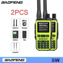 Baofeng UV-5R Mini Walkie Talkie con Bluetooth, programación de aplicaciones, multibanda, AM, copia inalámbrica de frecuencia, radio bidireccional de tipo C con doble PTT para radioaficionados - 5R Mini-Verde - Ver 1