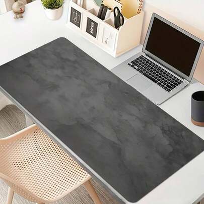 1 件灰色大理石纹理鼠标垫 - 简约单色美学，带有微妙的云状图案，防滑橡胶底座可稳定放置于桌面，加固边缘经久耐用，是打造时尚办公环境和沉浸式游戏体验的优质配件，是极简主义者、科技爱好者和现代设计爱好者的理想礼物。