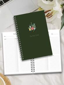 1pc Daily Planner Notebook, A5 Minimalist Daily Task Planner With Progress Tracker, Notes & Priorities,Perfect For Personal, Work & School Use,Office Supplies,Christmas Gifts,Office Desk Accessories