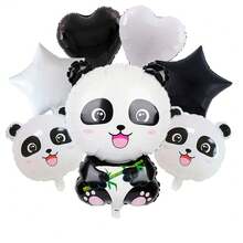 5/7 sztuk balonów foliowych w kształcie pandy, słodkie balony powietrzne w kształcie głowy pandy, odpowiednie na przyjęcie urodzinowe w stylu pandy, dekoracje imprezowe