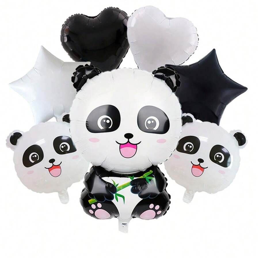 5/7 sztuk balonów foliowych w kształcie pandy, słodkie balony powietrzne w kształcie głowy pandy, odpowiednie na przyjęcie urodzinowe w stylu pandy, dekoracje imprezowe