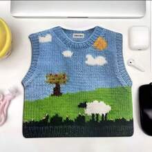 Cute Printed Sweater Design Mouse Pad, Rubber Material, Non-Slip, Portable, High Aesthetic For Office, Dorm, Student, Home Use - INS Style Desk Mat Desk Accessories Office Supplies Office Desk Accessories Mousepad Mouse Pad For Desk - Multicolor - View 7