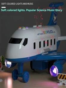 Children's Ejection Track + Storage Inertial Airplane Alloy Car, Musical Early Education Inertial Car Model, Parent-Child Interactive Educational Toys For Boys And Girls (Accessories, Buttons, Stickers, Colors, And Styles Are Random) - Multicolor - View 7