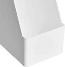 Basics Rectangular Plastic Organizer - Magazine Rack, White, 2-Pack - Half Accessory Tray - View 8