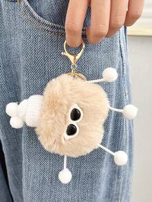 毛絨太陽眼鏡怪物設計保護套，適用於蘋果Airpods 1/2/Pro，無線耳機軟套，冬季版本 - 彩色 - 查看 13