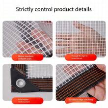 Tela transparente impermeable con anillo de refuerzo en múltiples tamaños, tela impermeable de PE, tela impermeable con rejilla/lona de PVC, utilizada para cubrir jardines al aire libre, tela transparente impermeable para terrazas, utilizada para cubrir plantas de dosel y camping