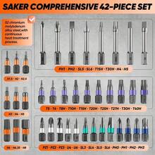 42 In 1 Magnetic Screwdriver Set, Multi Bit Combination Ratchet Screwdriver Set Portable Repair Kit Gifts Furniture, Computer, And - Xám - Xem 5