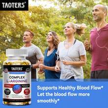 Suplemento de L-arginina y L-citrulina, suplemento de óxido nítrico, que favorece la recuperación muscular y la energía - 120 cápsulas blandas - 1 botella - Ver 6