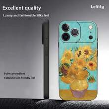 Custodia per telefono in stile olio di Vincent Van Gogh, compatibile con 17, 16, 15, 14, 13, 12, 11 Pro Max Plus Mini, in morbida finitura opaca nera, compatibile con 17, 17 Pro, 17 Pro Max - Z3 - Visualizzare 5