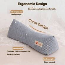 - Almohadas para cuello y cuello cervical, almohada de alforfn, almohada de apoyo para el cuello, almohada de cuello cervical, alivio del dolor de cuello para dormir de espalda y lateral - verde - Ver 4