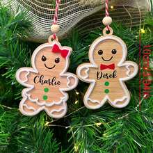 Décoration de Noël personnalisée en pain d'épices, ornement de biscuit 3D personnalisé en cadeau de Noël, ornement de pain d'épices personnalisé, ornements pour enfants, étiquettes cadeaux, décoration d'arbre de Noël, décoration de Noël, ornement de Noël, cadeau de Noël.