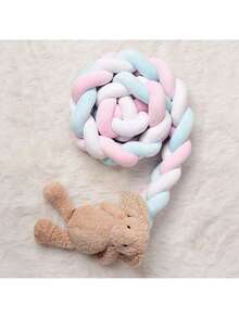 AIBOYING 1 Set 3-Ply Crib Bumper, Cradle Mattress, Bed Rail, Braided Soft Padded Bed Guardrail, Bed Safety Fence, Bedding Accessories - Multicolor - View 11