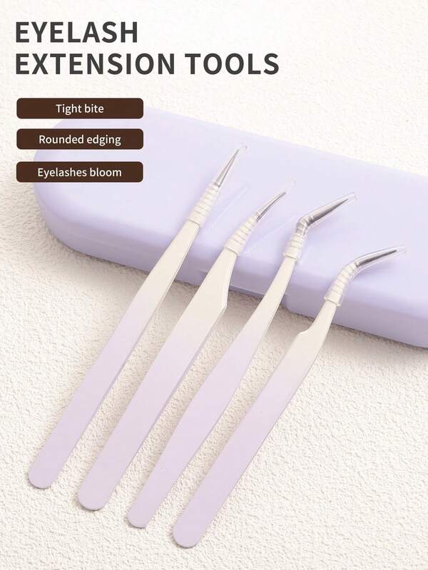4 Stück/2 Stück/1 Stück professionelle hochwertige hochpräzise Farbverlauf Edelstahl Augenbrauen- & Wimpernzangen, geeignet für Gesichtsbehaarung, eingewachsene Haare, Wimpernverlängerung, Wimpernlifting, Augenbrauen-Pflege-Schönheitstools