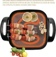 SOKANY Electric Frying Pan, Electric Frying Pan, Electric Frying Pan, 1500w Power Frying Pan, Fast Frying Pan, Non-Stick Frying Pan, Perspective Non-Stick Frying Pan, Frying Pan And Frying Pan Are Multifunctional For Easy Cleaning And Non-Stick Grip, Plug-In Model SK - 2005. - Tipo de Enchufe A USA (110-127V) - Ver 4