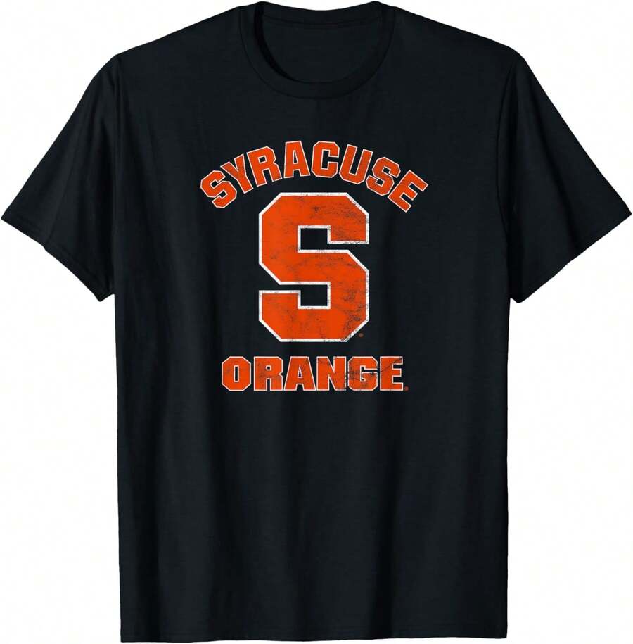 Syracuse University Orange Large Distressed T-Shirt - màu đen - Xem 1
