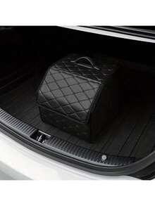 Easypie Selection 1pc Car Trunk Organizer Large Capacity Box Auto Multiuse Tools Storage Bag Stowing And Tidying PU Leather Folding Bag For Emergency Storage Box