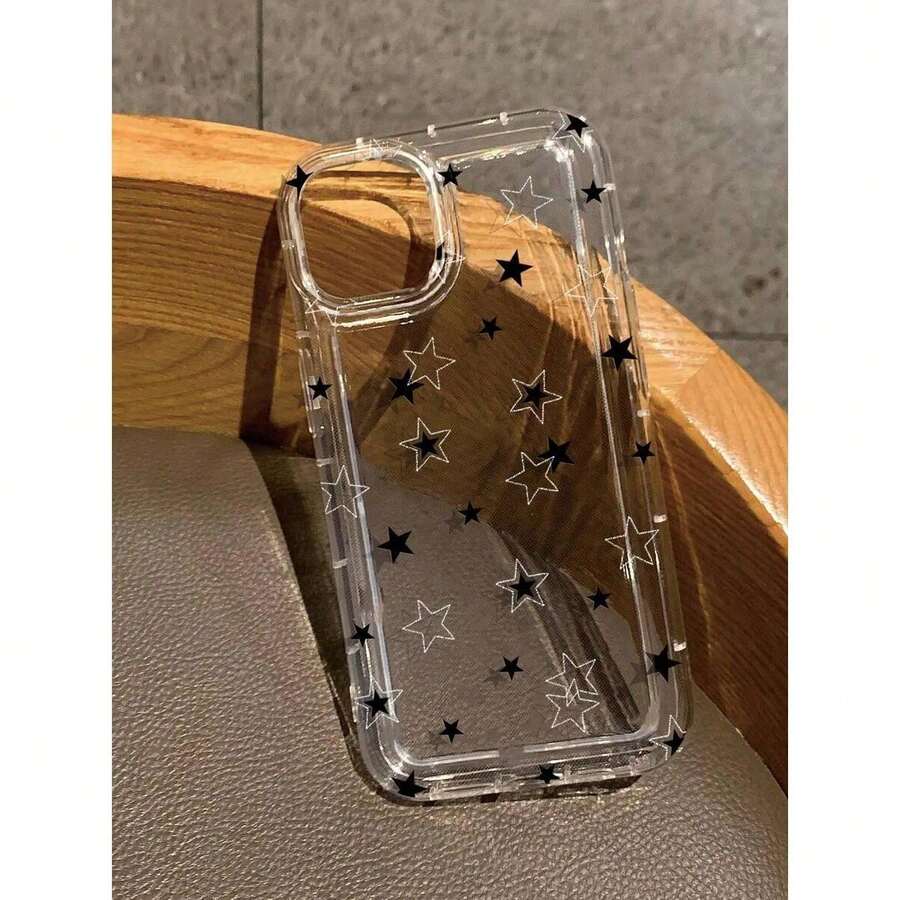 スター柄クリアケース iPhone11/12/13/14/15/15pro/15 Plus/15 Promax/11pro/12pro/13pro/14pro/11promax/12promax/13promax/14promax/14plusと互換性あり、 GalaxyS20/S21/S22/S23/S24/S23Plus/S23ultraと互換性あり - クリア - チェックする 1