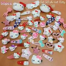 Sanrio 15pcs Sanrio Hello Kitty Hair Accessories Set - Fashionable Resin Hairbands And Clips, Ideal Christmas Gift For Girlfriend