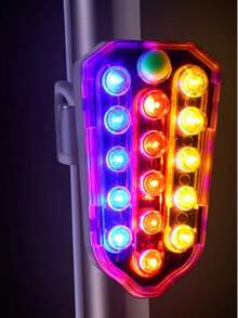 Luces para bicicleta recargables mayor visibilidad y estilo en el camino luces LED recargables para ciclismo varios modos intermitente y fijo montaje universal resistente al agua ideal para ciudad y deporte modelo LI355 - Multicolor - Ver 1