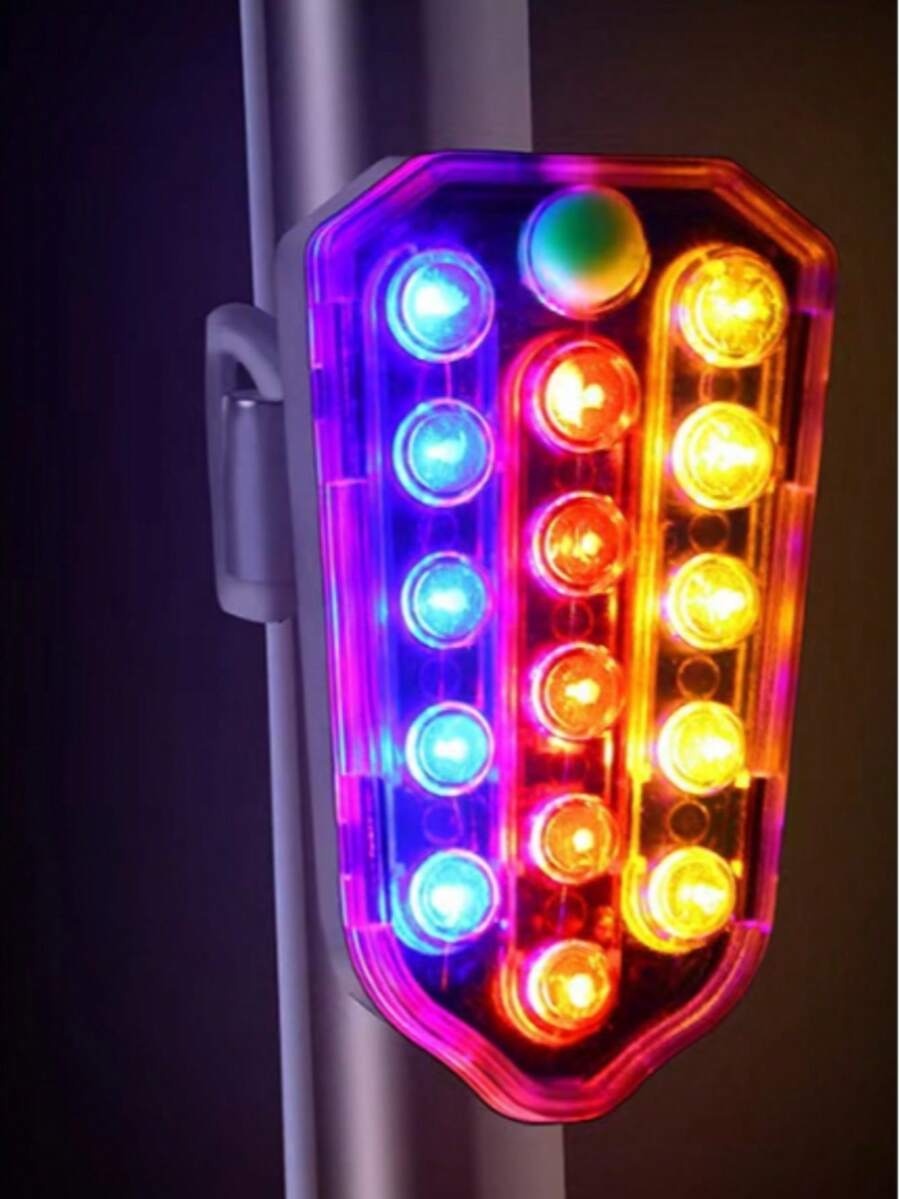 Luces para bicicleta recargables mayor visibilidad y estilo en el camino luces LED recargables para ciclismo varios modos intermitente y fijo montaje universal resistente al agua ideal para ciudad y deporte modelo LI355 - Multicolor - Ver 1