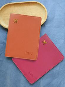 Takeoak Personalized Passport Cover Customized Imprinted Name Passport Customize Letters Cover Passport Holder Cover Travel Wallet Elegant Document Card Holder Unique Travel Gift Birthday Gifts For Anniversaries, For Christmas, For Holiday/ Vacation, For Outdoors/Outings/Travel/Hiking/Stadium/Sports/Climbing, All-Purpose, Large Capacity, Versatile, For Outdoors/Outings/Travel/Hiking/Stadium/Sports/Climbing, For Business/Commute/Work/Office,School Supplies,Back To School,For Office,For School,For Classroom,For Teacher Gifts,For University,For Colleague,For Dorm Rooms,For Teacher,For Boys And Girls,For Teenagers,Junior High School Students,Middle School Students,High School Senior High School Students,College Students,University Students,Freshman,Sophomore,Underclassmen,Chic Autumn,Look Glamour