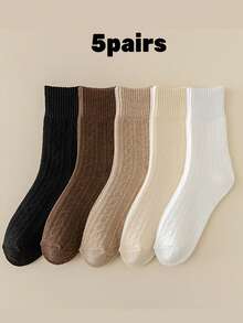 1 Paar/5 Paar Wintersocken, dicke warme Socken, unisex, dicke Bodensocken