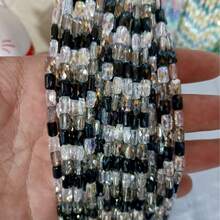 Environ 62 pièces de perles en cristal facetté de couleur mixte de 4x7 mm, matériaux de fabrication de bijoux DIY pour bracelets, colliers et accessoires