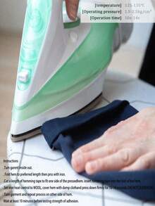 1pc Double-Sided Iron-On Hemming Tape, Strong Adhesive Heat Bonding Tape, Iron-On Fusible Web For Clothing Alterations, Pants, Jeans, Skirts - Multicolor - View 6