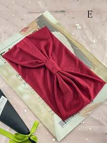 1pc Women's Headband, Wide Elastic Headband, Non-Slip Thick Headband, Stretchy Absorbent Sports Headband, Large Bow Soft Headscarf. Available In Multiple Colors. Warm Hair Bands Women Bandanas Winter Hair Accessories