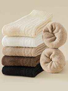 1 Paar/5 Paar Wintersocken, dicke warme Socken, unisex, dicke Bodensocken