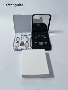 五合一多功能数据线套装，带充电收纳盒，支持60W快充，可用作手机支架，简易便携式充电线适配器套装，USB Lightning适配器套装，大学宿舍必备，旅行必备，旅行配件，旅行必备品，海滩度假，暑假，学校用品，返校用品，收纳盒，男女通用，充电器包 - 彩色 - 查看 5